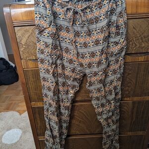 Kavu Women's Geometric Joggers - Orange, Black, Cream